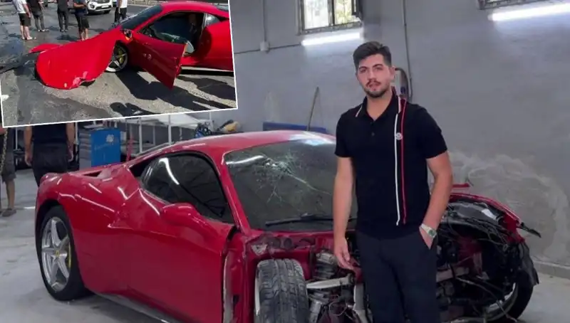 Hurdaya Dönen 15 Milyonluk Ferrari'nin Sahibi: "Binemeden Gitti!"
