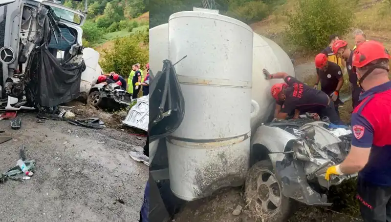 Beton Mikseri Otomobilin Üzerine Devrildi: Bir Kayıp, Bir Yaralı