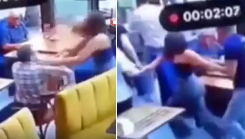 Garsona Saldıran Müşteri, Kendi Kendisini Yakaladı!