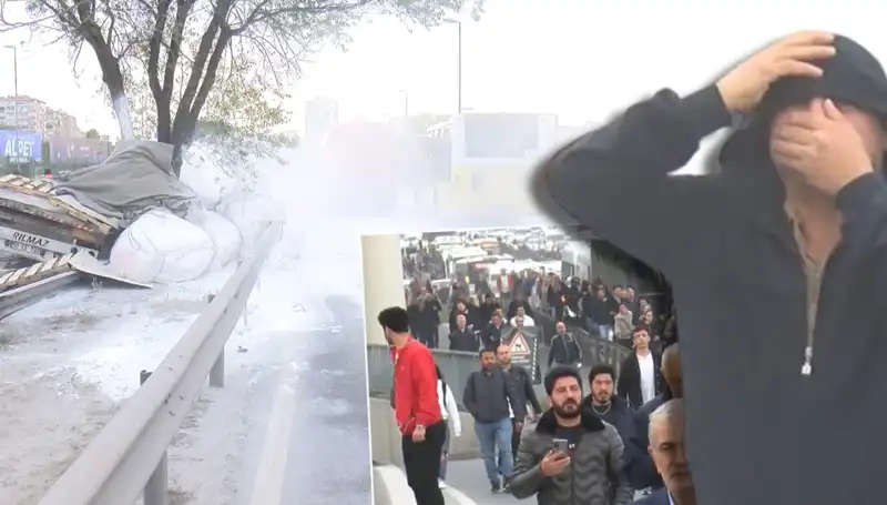 D-100'de Meydana Gelen Kazada Trafik Felç Oldu: Alçı Yüklü TIR Bariyerlere Çarptı